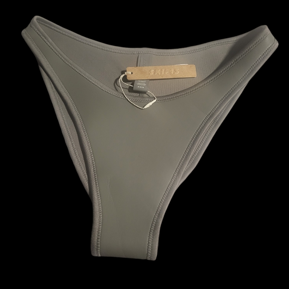 NWT-SKIMS Rubberized Scuba Swim TANGA Bikini Bottom (bikini top,skirt available)
